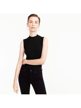 Jcrew ribbed mock neck tank top